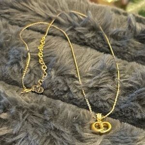 ~Christian Dior logo gold necklace~